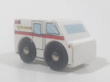 Ambulance White Wood Toy Vehicle