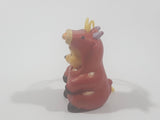 Disney Danglers Winnie The Pooh Dressed in a Red Bull Cow Costume 2 1/4" Tall Toy Figure