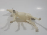 White Plastic Horse Toy Figure 6 3/4" Tall
