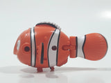 Finding Nemo Orange Clownfish Character with Rolling Flipping Face Plastic Toy Figure 3 1/4" Long