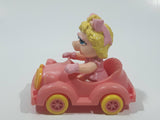Vintage The Muppets 1986 Baby Miss Piggy and Pink Toy Car Vehicle McDonald's Happy Meal