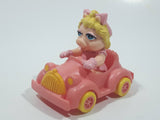 Vintage The Muppets 1986 Baby Miss Piggy and Pink Toy Car Vehicle McDonald's Happy Meal