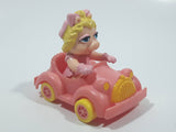 Vintage The Muppets 1986 Baby Miss Piggy and Pink Toy Car Vehicle McDonald's Happy Meal