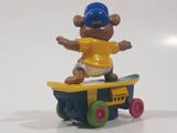 1991 McDonald's Hanna Barbera Yogi Bear Boo Boo Bear Cartoon Character on Skateboard Rev-Up and Go Toy Figure