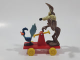 1989 McDonald's Warner Bros. Looney Tunes Wile E. Coyote & Roadrunner Train Handcar Toy Railroad Vehicle