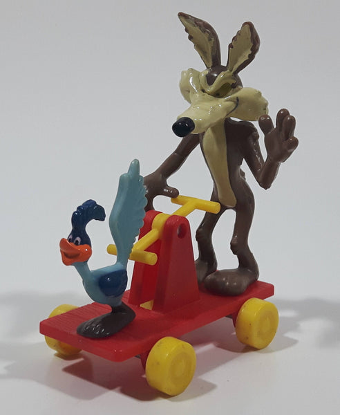 1989 McDonald's Warner Bros. Looney Tunes Wile E. Coyote & Roadrunner Train Handcar Toy Railroad Vehicle