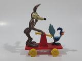 1989 McDonald's Warner Bros. Looney Tunes Wile E. Coyote & Roadrunner Train Handcar Toy Railroad Vehicle