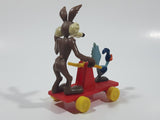1989 McDonald's Warner Bros. Looney Tunes Wile E. Coyote & Roadrunner Train Handcar Toy Railroad Vehicle