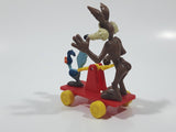 1989 McDonald's Warner Bros. Looney Tunes Wile E. Coyote & Roadrunner Train Handcar Toy Railroad Vehicle