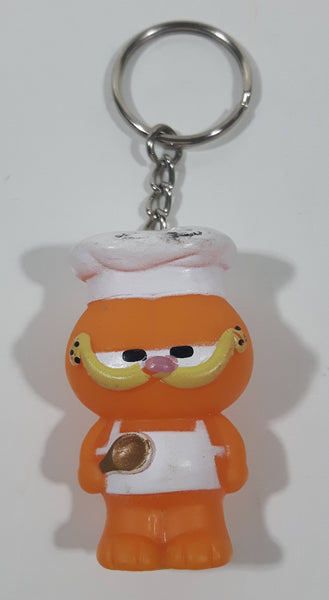 Star Awards Paws Garfield Chef 1 7/8" Tall Toy Figure Hard Rubber Key Chain