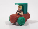 1993 McDonald's The Flintstones Barney Rubble Log Car Plastic Toy Vehicle 1 7/8" Long