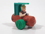 1993 McDonald's The Flintstones Barney Rubble Log Car Plastic Toy Vehicle 1 7/8" Long