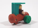 1993 McDonald's The Flintstones Barney Rubble Log Car Plastic Toy Vehicle 1 7/8" Long