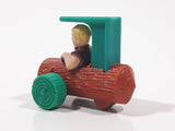 1993 McDonald's The Flintstones Barney Rubble Log Car Plastic Toy Vehicle 1 7/8" Long