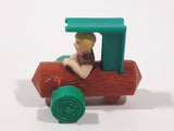 1993 McDonald's The Flintstones Barney Rubble Log Car Plastic Toy Vehicle 1 7/8" Long