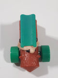 1993 McDonald's The Flintstones Barney Rubble Log Car Plastic Toy Vehicle 1 7/8" Long