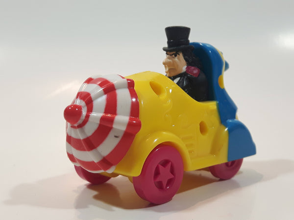 1991 McDonald's Batman Returns Penguin in Umbrella Roto-Roadster Car 3" Long Plastic Toy Figure Vehicle