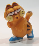 Vintage 1978 1981 United Features Syndicate Garfield Strolling in Blue Shoes 2 1/4" Tall PVC Toy Figure Made in Hong Kong