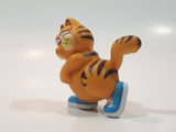 Vintage 1978 1981 United Features Syndicate Garfield Strolling in Blue Shoes 2 1/4" Tall PVC Toy Figure Made in Hong Kong