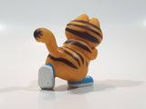Vintage 1978 1981 United Features Syndicate Garfield Strolling in Blue Shoes 2 1/4" Tall PVC Toy Figure Made in Hong Kong