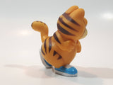 Vintage 1978 1981 United Features Syndicate Garfield Strolling in Blue Shoes 2 1/4" Tall PVC Toy Figure Made in Hong Kong