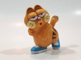 Vintage 1978 1981 United Features Syndicate Garfield Strolling in Blue Shoes 2 1/4" Tall PVC Toy Figure Made in Hong Kong