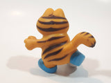 Vintage 1978 1981 United Features Syndicate Garfield King A Soccer Ball 2 1/4" Tall PVC Toy Figure Made in Hong Kong