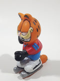 Paws Garfield Ice Hockey Player 3 1/2" Tall Rubber Toy Figure No Stick