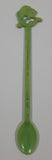 Vintage King Neptune Seafoods New Westminster B.C. Jumping Fish Themed Green Plastic Drink Stir Stick Stirrer