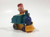 1989 Peanuts Charlie Brown Cartoon Character in Pullback Motorized Friction Toy Train Vehicle McDonald's Happy Meal FADED