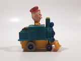 1989 Peanuts Charlie Brown Cartoon Character in Pullback Motorized Friction Toy Train Vehicle McDonald's Happy Meal FADED