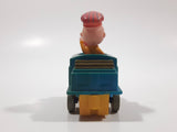 1989 Peanuts Charlie Brown Cartoon Character in Pullback Motorized Friction Toy Train Vehicle McDonald's Happy Meal FADED