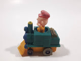 1989 Peanuts Charlie Brown Cartoon Character in Pullback Motorized Friction Toy Train Vehicle McDonald's Happy Meal FADED