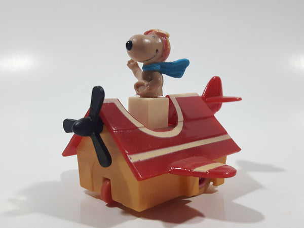 Vintage 1989 Peanuts Gang Pop Mobiles United Features Syndicate Snoopy Flying Ace Doghouse Plastic Toy McDonald's Happy Meals FADED