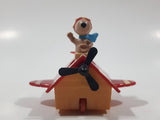 Vintage 1989 Peanuts Gang Pop Mobiles United Features Syndicate Snoopy Flying Ace Doghouse Plastic Toy McDonald's Happy Meals FADED
