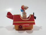Vintage 1989 Peanuts Gang Pop Mobiles United Features Syndicate Snoopy Flying Ace Doghouse Plastic Toy McDonald's Happy Meals FADED