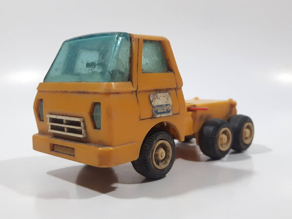 Vintage Dump Truck Yellow Plastic Die Cast Toy Car Vehicle Missing The Dumper