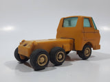 Vintage Dump Truck Yellow Plastic Die Cast Toy Car Vehicle Missing The Dumper