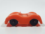 Vintage Orange Plastic Toy Car Vehicle 2 1/4" Long