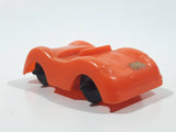 Vintage Orange Plastic Toy Car Vehicle 2 1/4" Long