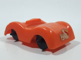 Vintage Orange Plastic Toy Car Vehicle 2 1/4" Long