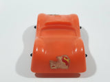 Vintage Orange Plastic Toy Car Vehicle 2 1/4" Long
