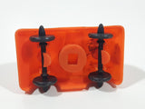 Vintage Orange Plastic Toy Car Vehicle 2 1/4" Long