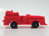 Vintage Fire Truck Bright Pink Red Rubber Toy Car Vehicle 4 1/8" Long