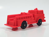 Vintage Fire Truck Bright Pink Red Rubber Toy Car Vehicle 4 1/8" Long
