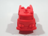 Vintage Fire Truck Bright Pink Red Rubber Toy Car Vehicle 4 1/8" Long
