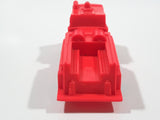 Vintage Fire Truck Bright Pink Red Rubber Toy Car Vehicle 4 1/8" Long