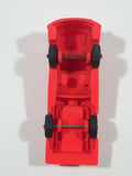 Vintage Fire Truck Bright Pink Red Rubber Toy Car Vehicle 4 1/8" Long