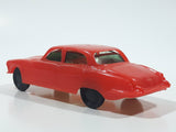 Vintage Sedan Red Plastic Toy Car Vehicle 4 1/4" Long Made in Hong Kong