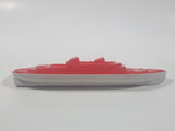 Rare Vintage Plasti Toy Steam Ship Red and White Plastic Toy Boat 7" Long